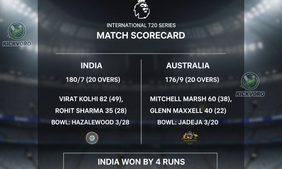 India vs Australia Match Scorecard – Full Scorecard & Key Performances