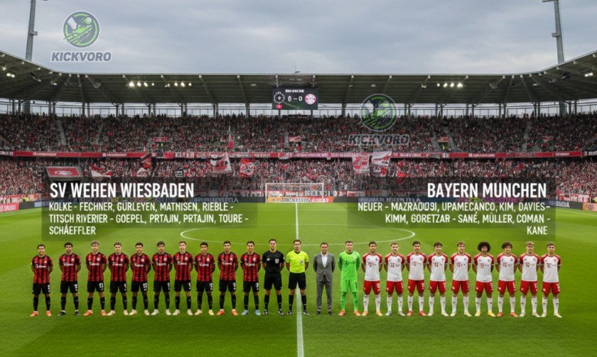 SV Wehen Wiesbaden vs Bayern Munich Lineups